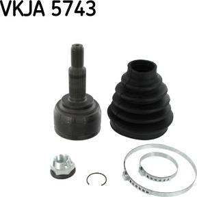 SKF VKJA 5743 - Шарнирный комплект, ШРУС, приводной вал avtokuzovplus.com.ua