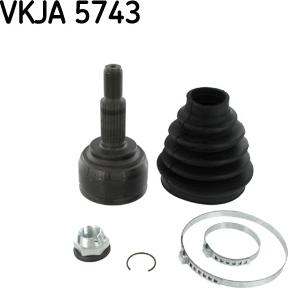 SKF VKJA 5743 - Шарнирный комплект, ШРУС, приводной вал autodnr.net