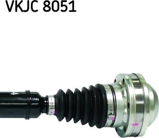 SKF VKJC 8051 - Приводний вал autocars.com.ua