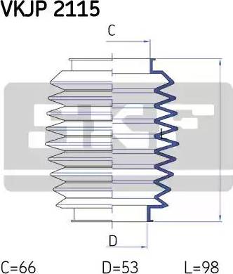 SKF VKJP 2115 - Комплект пилника, рульове управління autocars.com.ua