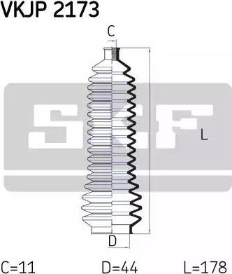 SKF VKJP 2173 - Комплект пилника, рульове управління autocars.com.ua