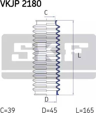 SKF VKJP 2180 - Комплект пилника, рульове управління autocars.com.ua