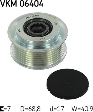 SKF VKM 06404 - Шкив генератора, муфта avtokuzovplus.com.ua