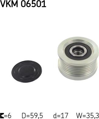 SKF VKM 06501 - Шкив генератора, муфта autodnr.net