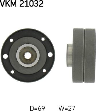 SKF VKM 21032 - Паразитний / Провідний ролик, зубчастий ремінь autocars.com.ua