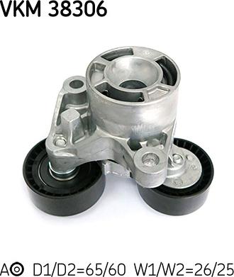 SKF VKM 38306 - Направляющий ролик, поликлиновый ремень avtokuzovplus.com.ua