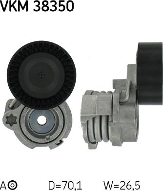 SKF VKM 38350 - Направляющий ролик, поликлиновый ремень autodnr.net