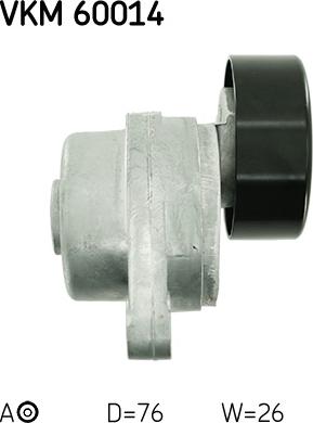 SKF VKM 60014 - Направляющий ролик, поликлиновый ремень avtokuzovplus.com.ua