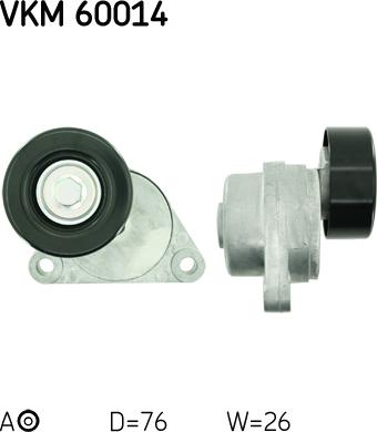 SKF VKM 60014 - Направляющий ролик, поликлиновый ремень avtokuzovplus.com.ua