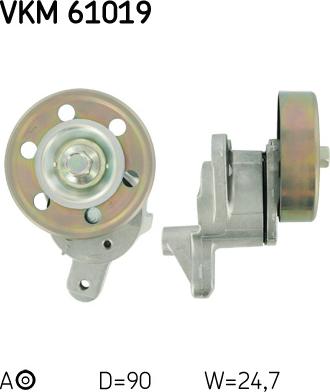 SKF VKM 61019 - Направляющий ролик, поликлиновый ремень autodnr.net