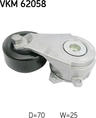 SKF VKM 62058 - Направляющий ролик, поликлиновый ремень avtokuzovplus.com.ua