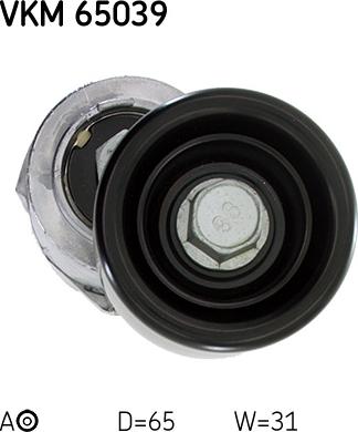 SKF VKM 65039 - Натяжний ролик autocars.com.ua