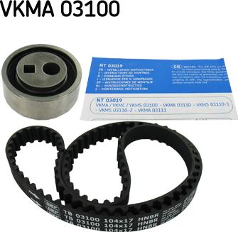 SKF VKMA 03100 - Комплект ремня ГРМ avtokuzovplus.com.ua