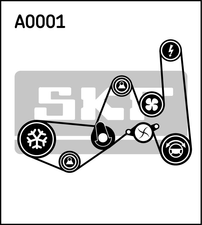 SKF VKMA 31051 - Поликлиновий ремінний комплект autocars.com.ua