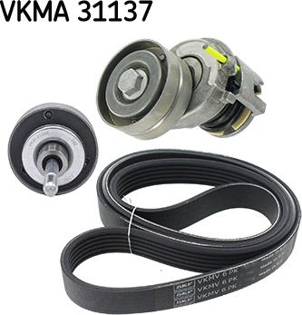 SKF VKMA 31137 - Поликлиновий ремінний комплект autocars.com.ua