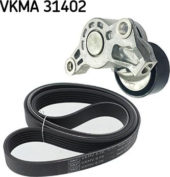 SKF VKMA 31402 - Поликлиновий ремінний комплект autocars.com.ua