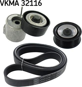 SKF VKMA 32116 - Поликлиновий ремінний комплект autocars.com.ua