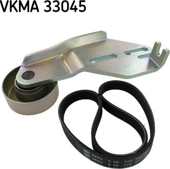 SKF VKMA 33045 - Поликлиновий ремінний комплект autocars.com.ua