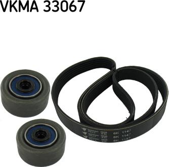SKF VKMA 33067 - Поликлиновий ремінний комплект autocars.com.ua