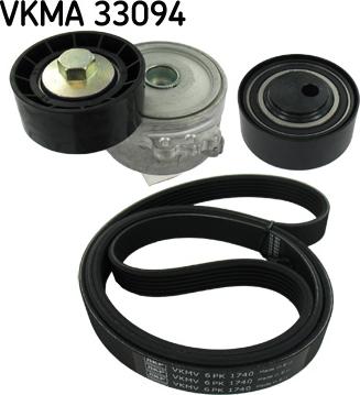 SKF VKMA 33094 - Поликлиновый ременный комплект autodnr.net