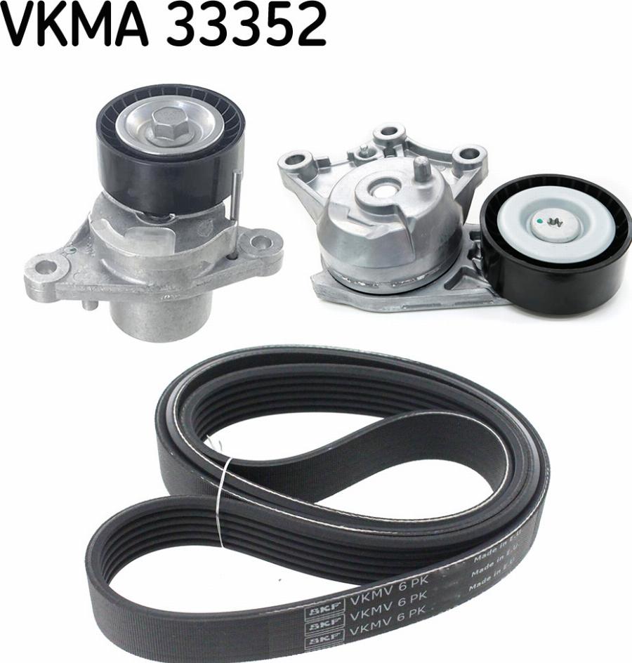 SKF VKMA 33352 - Поликлиновий ремінний комплект autocars.com.ua