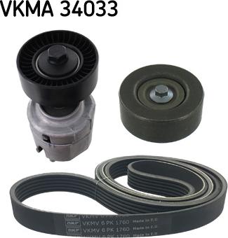 SKF VKMA 34033 - Поликлиновый ременный комплект autodnr.net