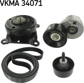 SKF VKMA 34071 - Поликлиновий ремінний комплект autocars.com.ua