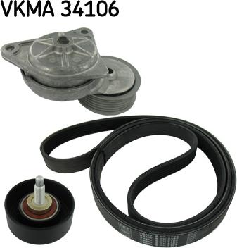 SKF VKMA 34106 - Поликлиновый ременный комплект autodnr.net