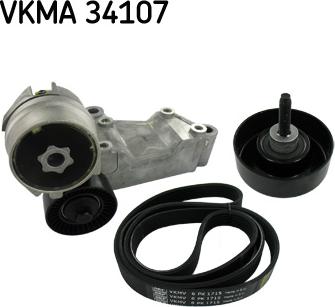 SKF VKMA 34107 - Поликлиновий ремінний комплект autocars.com.ua