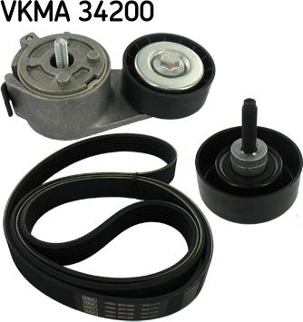 SKF VKMA 34200 - Поликлиновый ременный комплект avtokuzovplus.com.ua