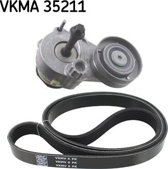 SKF VKMA 35211 - Поликлиновий ремінний комплект autocars.com.ua
