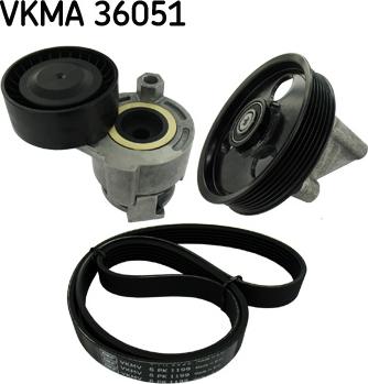 SKF VKMA 36051 - Поликлиновый ременный комплект autodnr.net