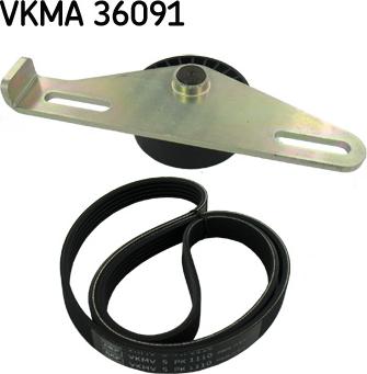 SKF VKMA 36091 - Поликлиновий ремінний комплект autocars.com.ua