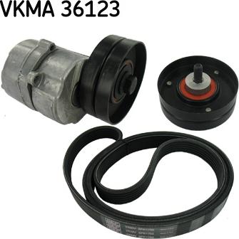SKF VKMA 36123 - Поликлиновий ремінний комплект autocars.com.ua
