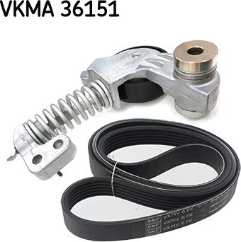 SKF VKMA 36151 - Поликлиновый ременный комплект autodnr.net