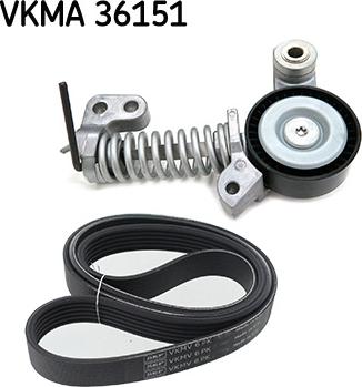 SKF VKMA 36151 - Поликлиновий ремінний комплект autocars.com.ua