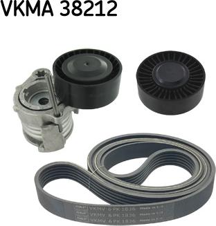 SKF VKMA 38212 - Поликлиновий ремінний комплект autocars.com.ua