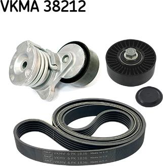 SKF VKMA 38212 - Поликлиновый ременный комплект autodnr.net