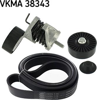 SKF VKMA 38343 - Поликлиновий ремінний комплект autocars.com.ua