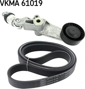 SKF VKMA 61019 - Поликлиновий ремінний комплект autocars.com.ua