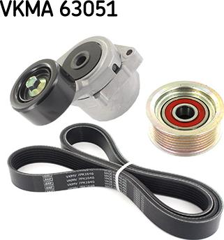 SKF VKMA 63051 - Поликлиновий ремінний комплект autocars.com.ua