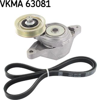 SKF VKMA 63081 - Поликлиновий ремінний комплект autocars.com.ua