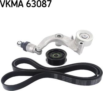 SKF VKMA 63087 - Поликлиновий ремінний комплект autocars.com.ua