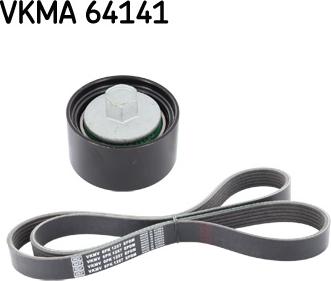 SKF VKMA 64141 - Поликлиновий ремінний комплект autocars.com.ua