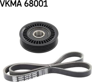 SKF VKMA 68001 - Поликлиновий ремінний комплект autocars.com.ua