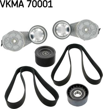 SKF VKMA 70001 - Поликлиновий ремінний комплект autocars.com.ua