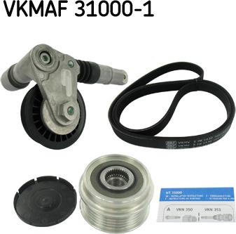 SKF VKMAF 31000-1 - Поликлиновий ремінний комплект autocars.com.ua