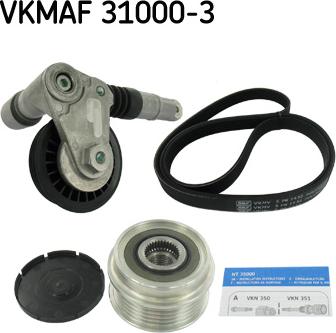 SKF VKMAF 31000-3 - Поликлиновый ременный комплект autodnr.net