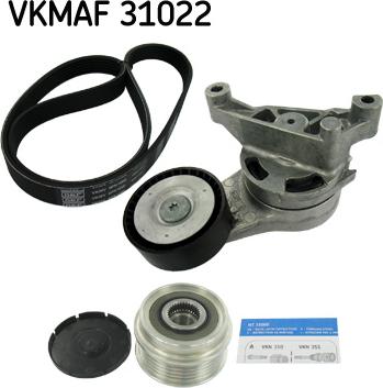SKF VKMAF 31022 - Поликлиновый ременный комплект autodnr.net