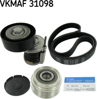 SKF VKMAF 31098 - Поликлиновый ременный комплект autodnr.net